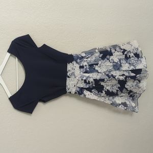 B. Darlin' 7/8 Navy Cap Sleeve Party Dress